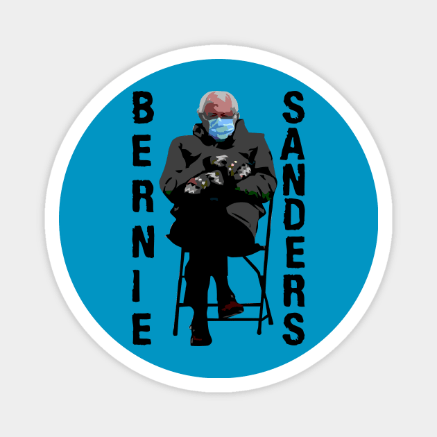 BERNIE SANDERS SITTING ALONE Magnet by MufaArtsDesigns